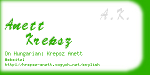 anett krepsz business card